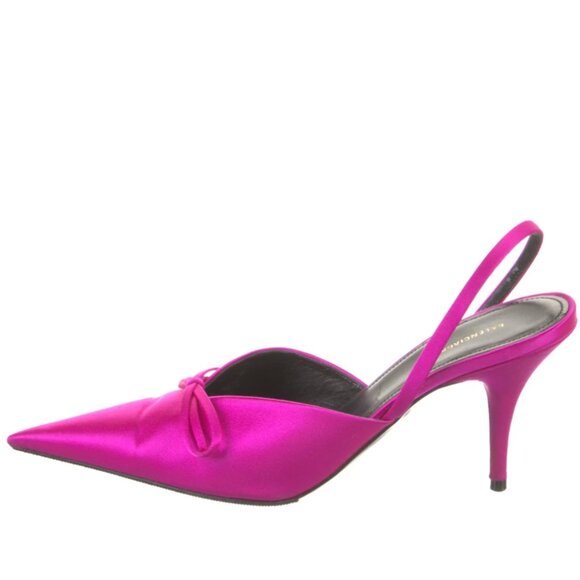 Balenciaga Satin Bow Accents Slingback Pumps - SZ IT 36.5 - Picture 2 of 6